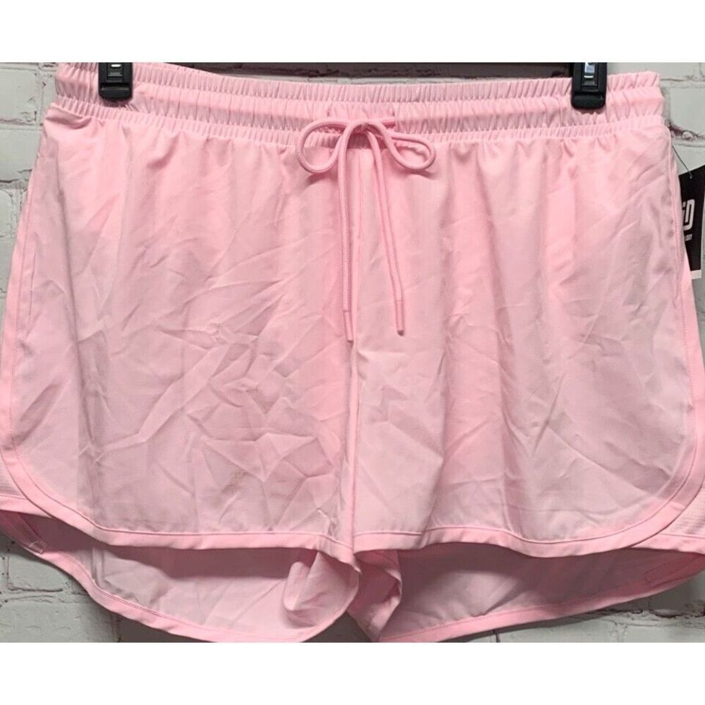 ID Ideology Womens Drawstring Running Shorts Heart Pink Size XL